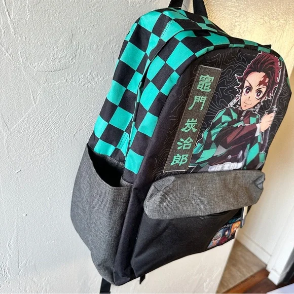 Bioworld Demon Slayer Tanjiro 17" Backpack Tech Sleeve Aniplex Bag